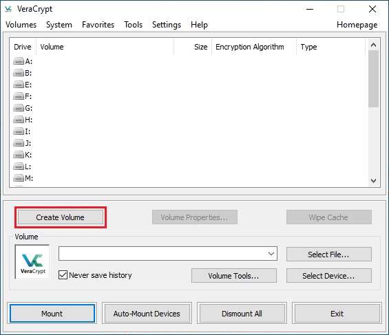 VeraCrypt Screenshot